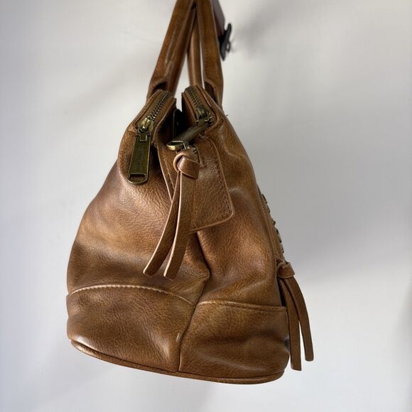 STEVE MADDEN Brown Vegan Satchel Bag - Picture 6 of 13